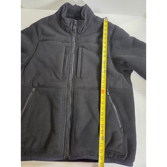 Duluth Trading Co Shoreman’s Fleece Jacket Men’s  Large Black Windproof Full Zip - Picture 6 of 12